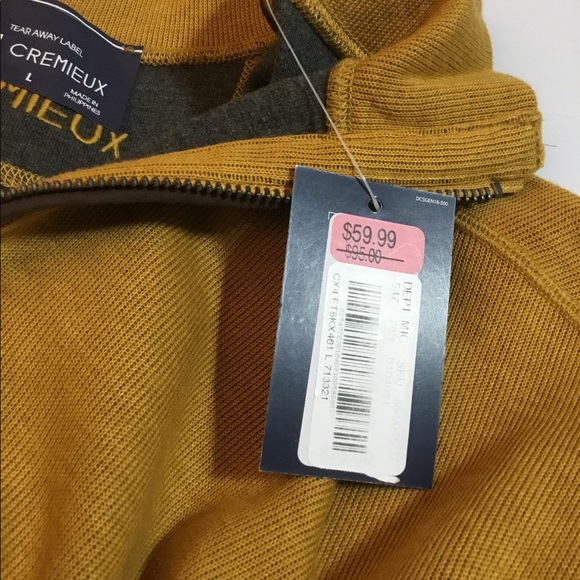 Cremieux Reversible Pullover Sweater Size Large NWT With Patch Sleeves - Picture 5 of 7